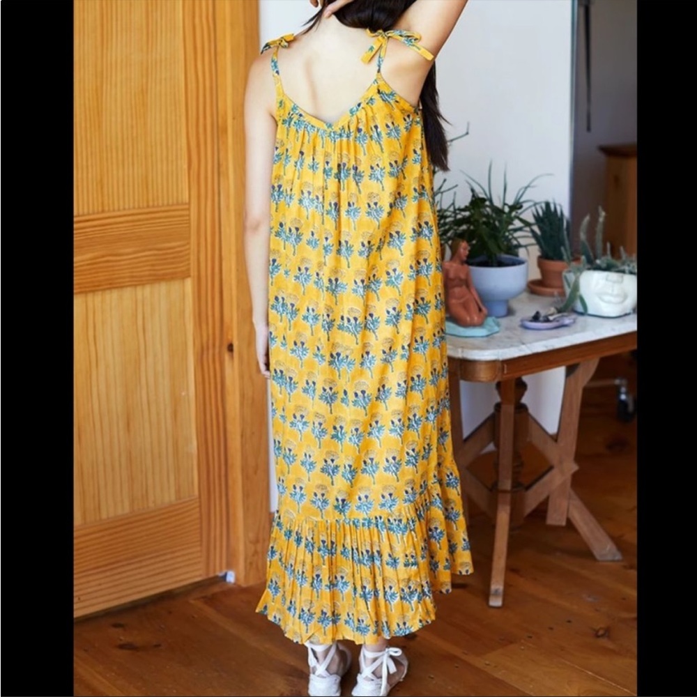 EUC Emerson Fry India Collection Marigold Print maxi!